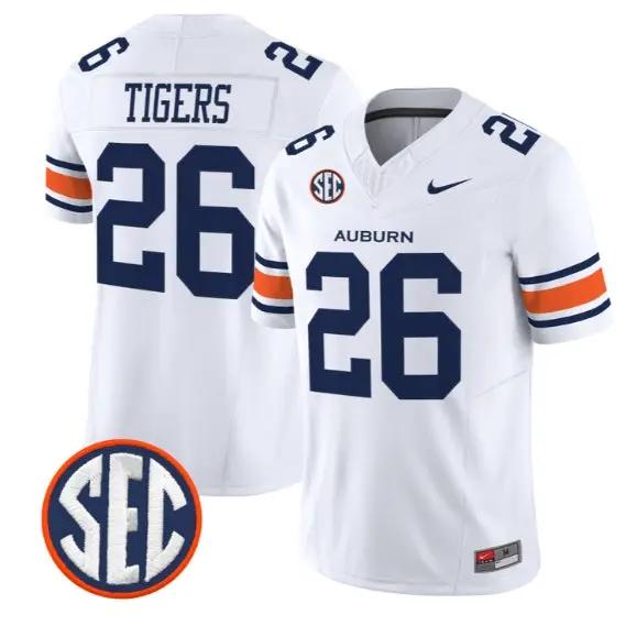 Tigers Auburn #26 Auburn Tigers Jersey 2026 Vapor Limited Stitched by My Store NCAA Football Jerseys