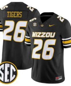 Tigers Mizzou #26 Missouri Tigers Jersey 2026 Vapor Limited Stitched by My Store NCAA Football Jerseys