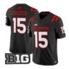 Tommie Frazier #15 Nebraska Cornhuskers Jersey 2026 Alternate All-black Stitched - Top Design Fan Tommie Frazier #15 Nebraska Cornhuskers Jersey 2026 Alternate All-black Stitched