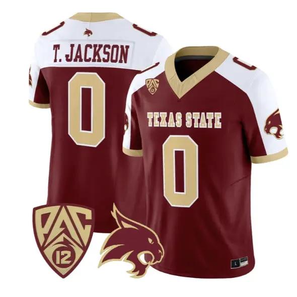 Tymere Jackson Jersey #0 Texas State Bobcats 2026 Vapor All Stitched