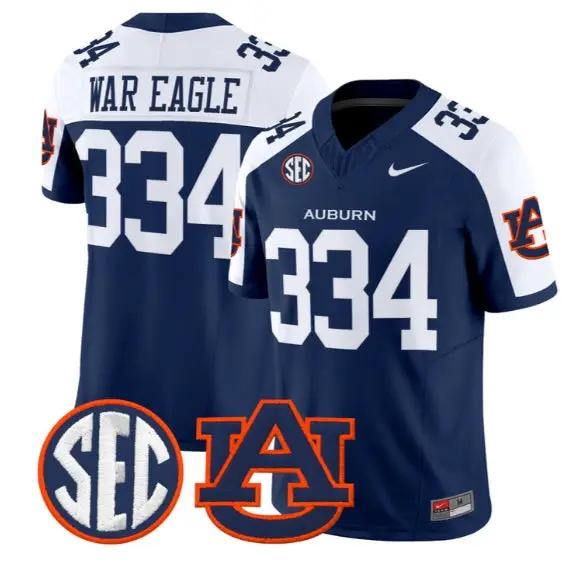 War Eagle #334 Auburn Tigers Jersey 2026 Vapor Limited All Stitched by My Store NCAA Football Jerseys