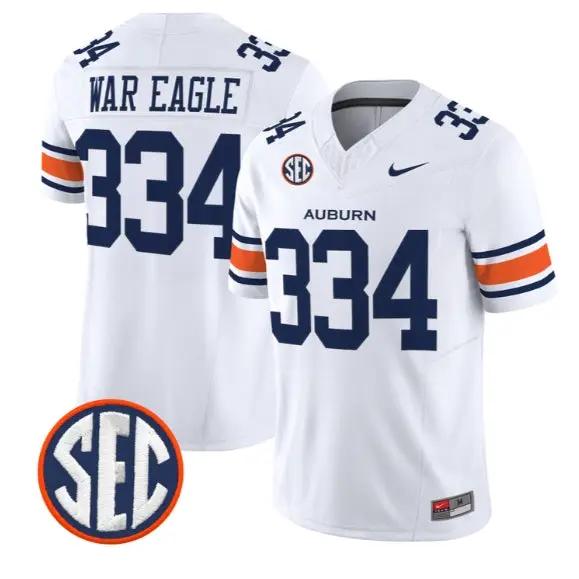 War Eagle #334 Auburn Tigers Jersey 2026 Vapor Limited All Stitched by My Store NCAA Football Jerseys