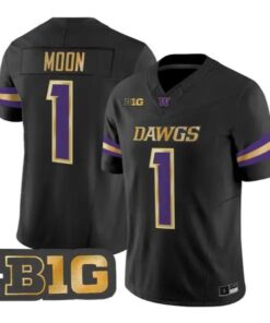 Warren Moon #1 Washington Huskies Jersey 2026 Unleash the Dawgs Vapor Stitched by My Store NCAA Football Jerseys