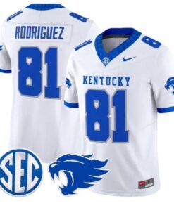 Willie Rodriguez #81 Kentucky Wildcats Jersey 2026 Limited Stitched by My Store NCAA Football Jerseys