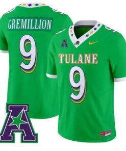 Zeon Chriss-Gremillion #9 Tulane Green Wave Jersey 2026 City Edition Stitched by My Store NCAA Football Jerseys