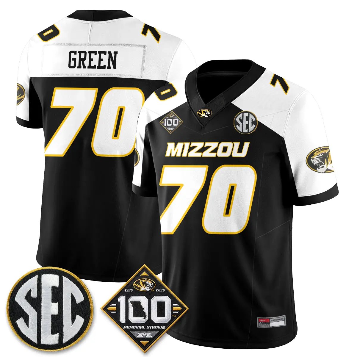 MIZZ 100th Anniversary of Memorial Stadium Edition - Stitched (2) by Missouri Tigers