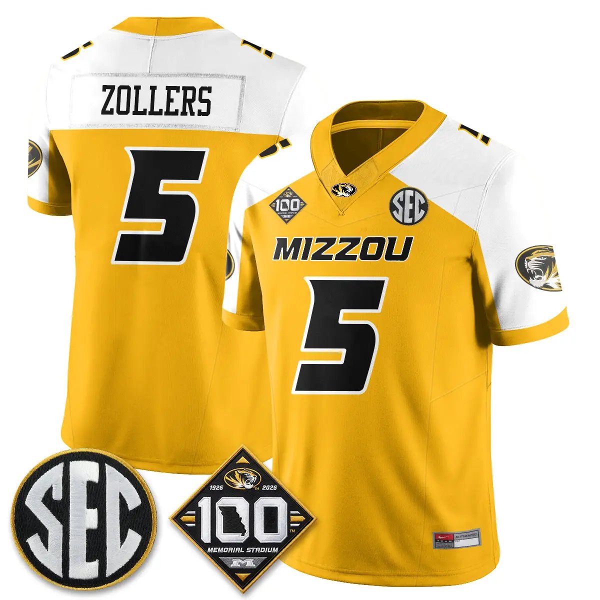 MIZZ 100th Anniversary of Memorial Stadium Edition - Stitched (2) by Missouri Tigers