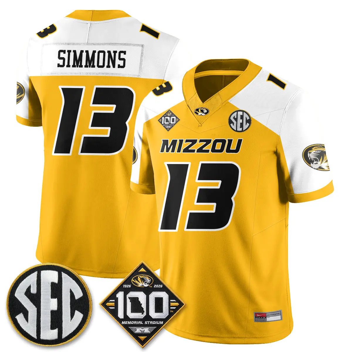 MIZZ 100th Anniversary of Memorial Stadium Edition - Stitched (2) by Missouri Tigers