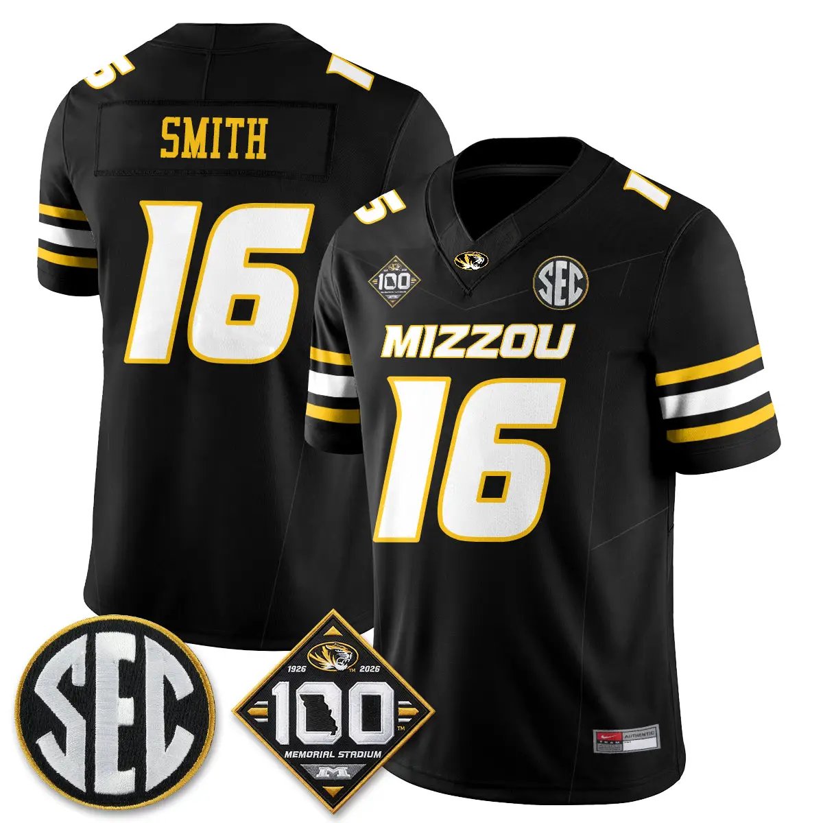 MIZZ 100th Anniversary of Memorial Stadium Edition - Stitched (2) by Missouri Tigers