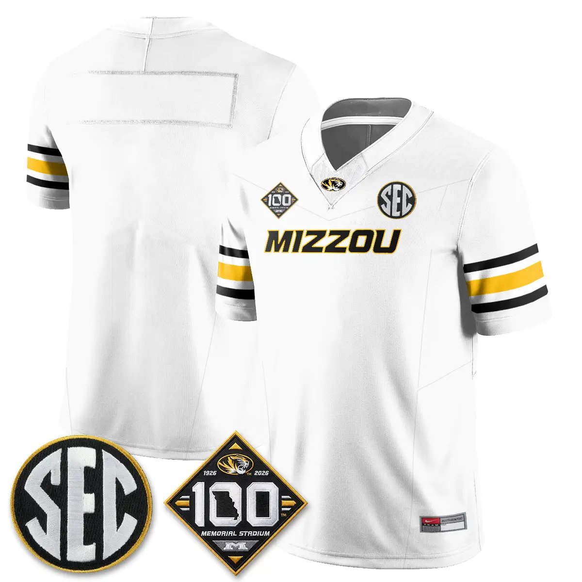 MIZZ 100th Anniversary of Memorial Stadium Edition - Stitched (2) by Missouri Tigers