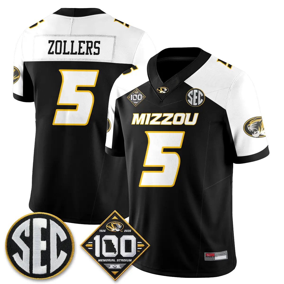 MIZZ 100th Anniversary of Memorial Stadium Edition - Stitched (2) by Missouri Tigers