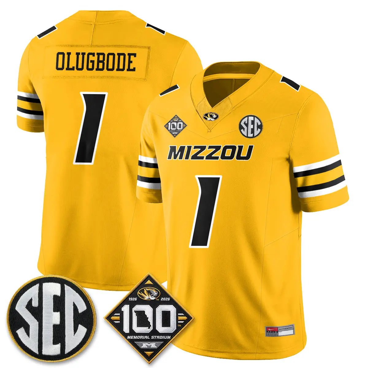 MIZZ 100th Anniversary of Memorial Stadium Edition - Stitched (2) by Missouri Tigers