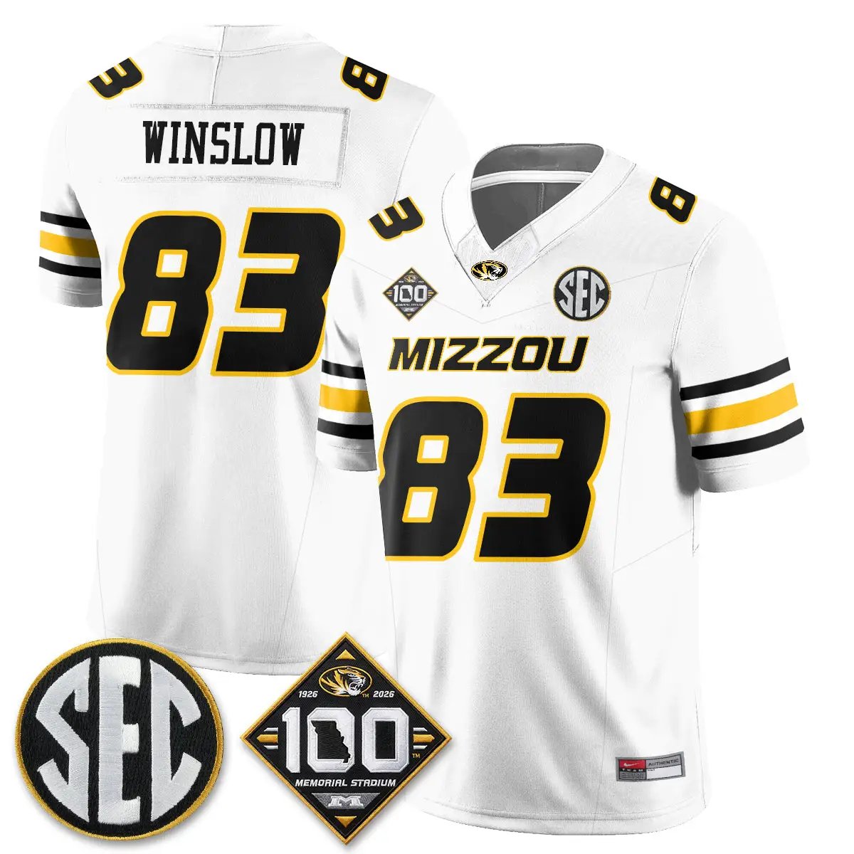 MIZZ 100th Anniversary of Memorial Stadium Edition - Stitched (2) by Missouri Tigers