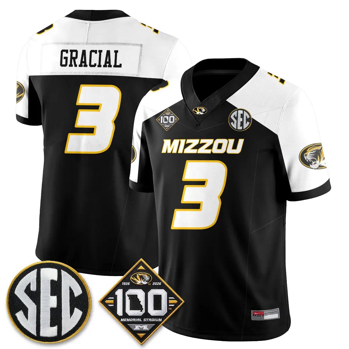 MIZZ 100th Anniversary of Memorial Stadium Edition - Stitched (2) by Missouri Tigers