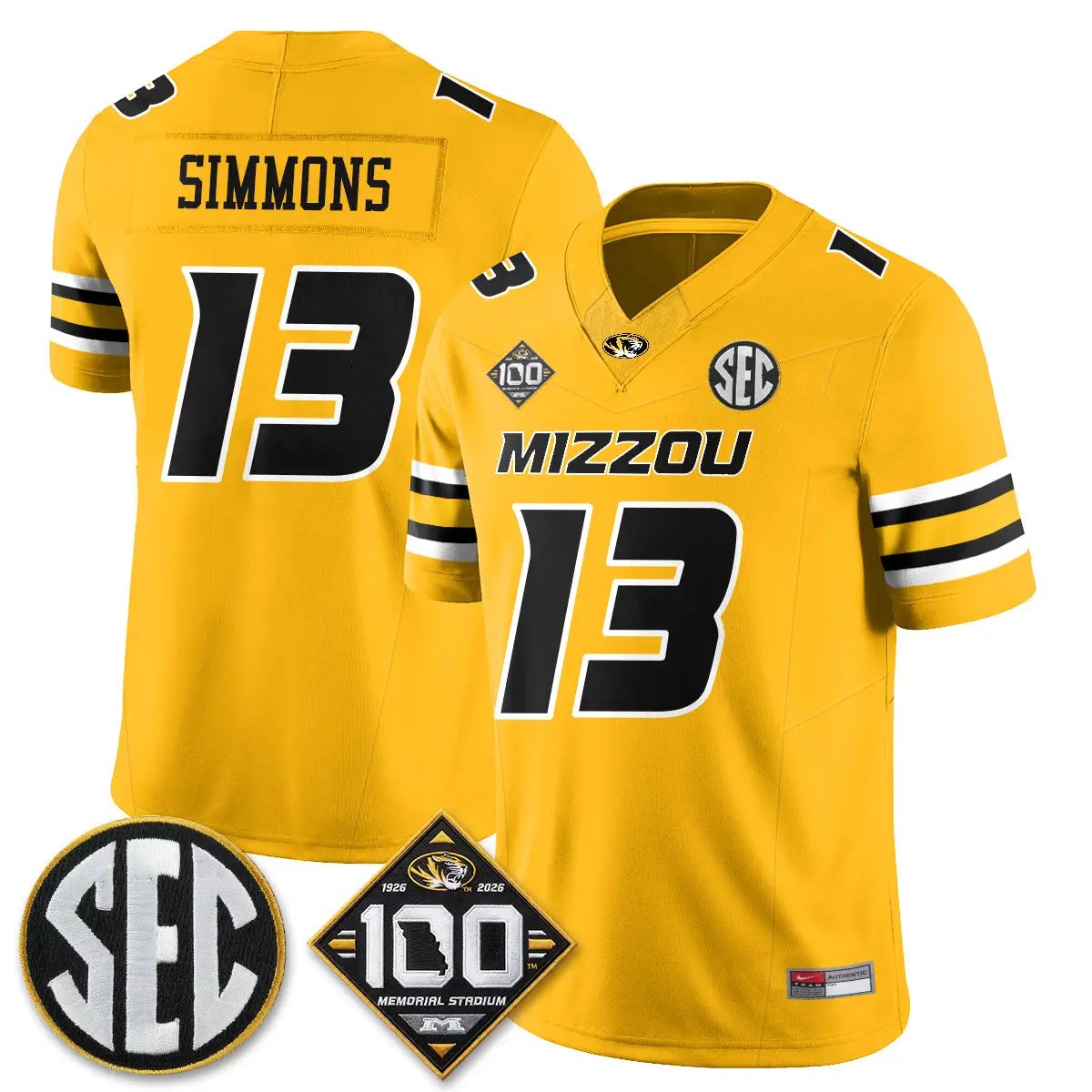 MIZZ 100th Anniversary of Memorial Stadium Edition - Stitched (2) by Missouri Tigers