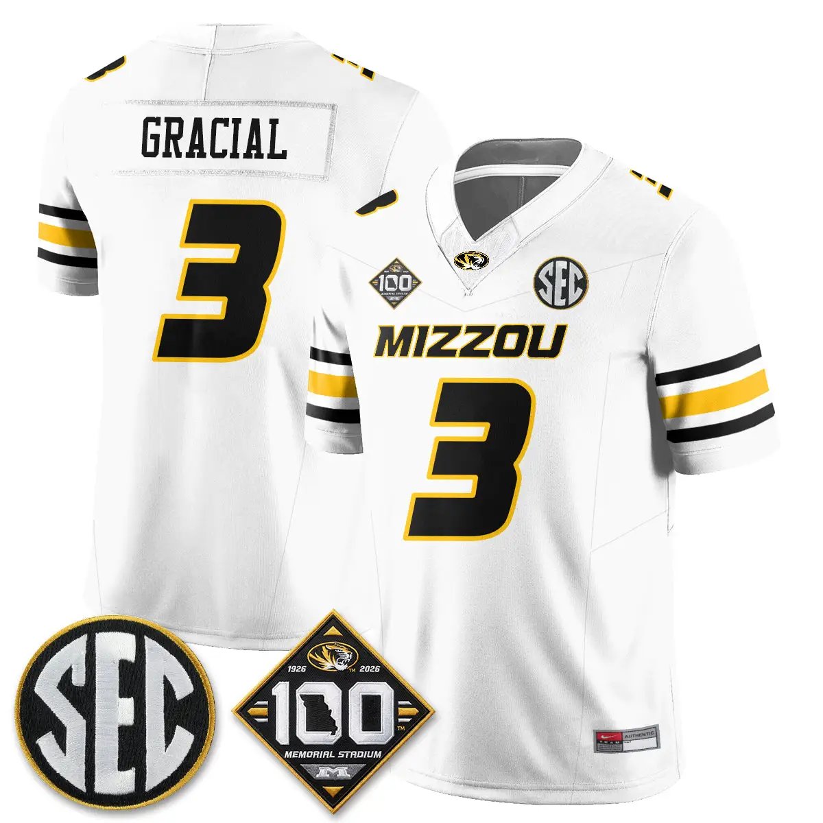 MIZZ 100th Anniversary of Memorial Stadium Edition - Stitched (2) by Missouri Tigers