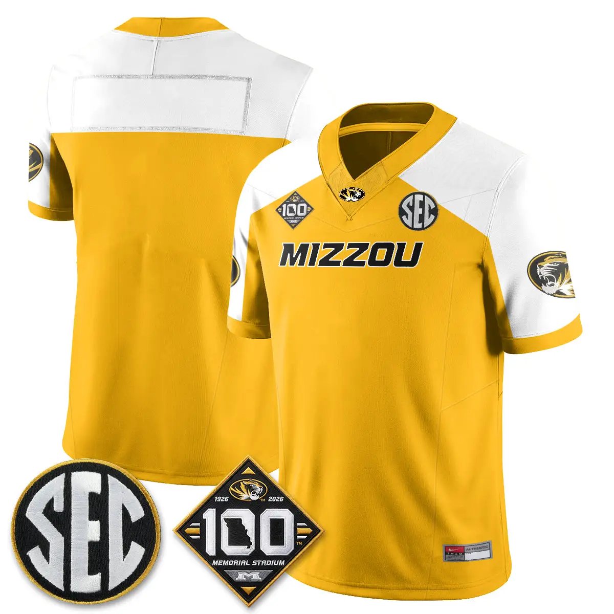 MIZZ 100th Anniversary of Memorial Stadium Edition - Stitched (2) by Missouri Tigers