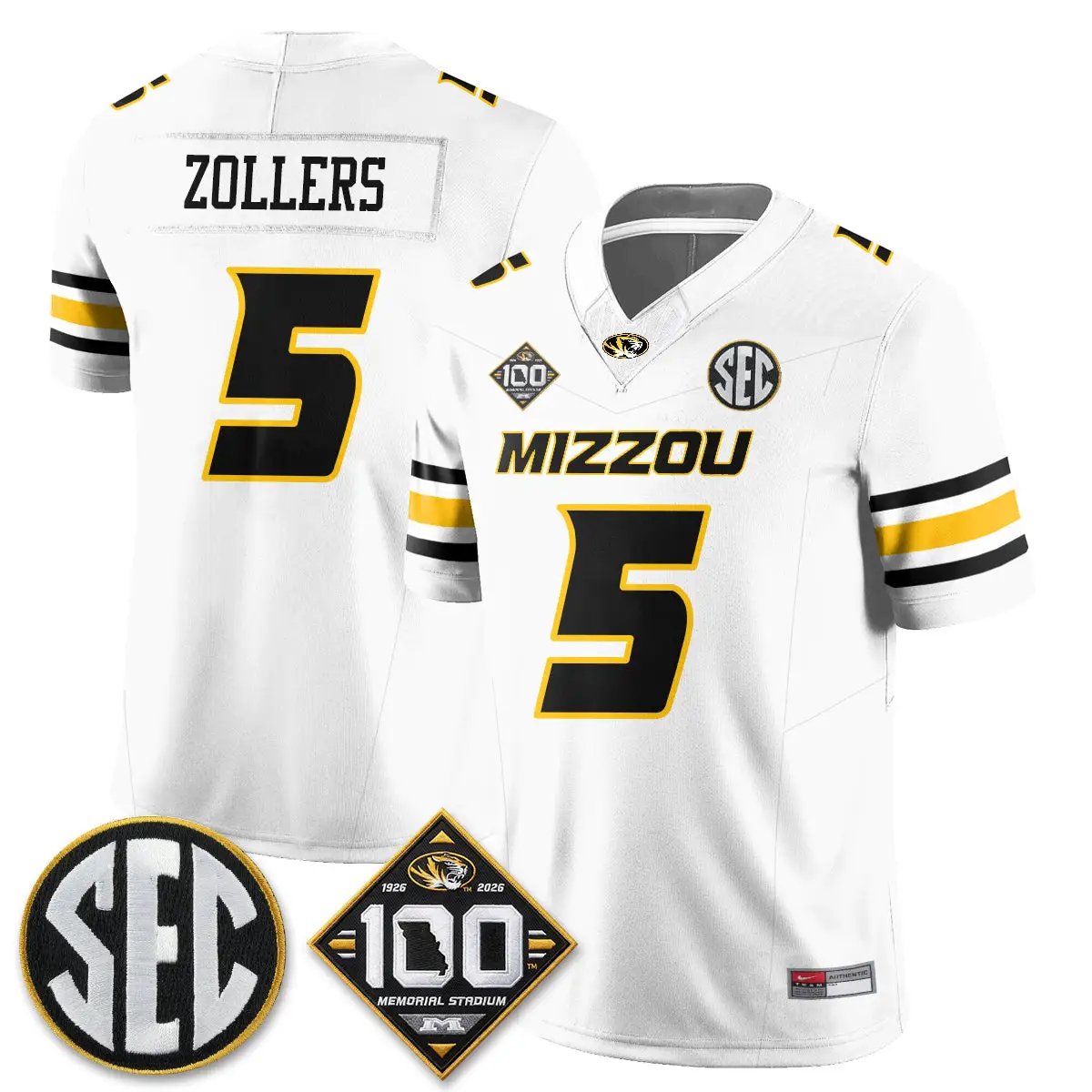 MIZZ 100th Anniversary of Memorial Stadium Edition - Stitched (2) by Missouri Tigers