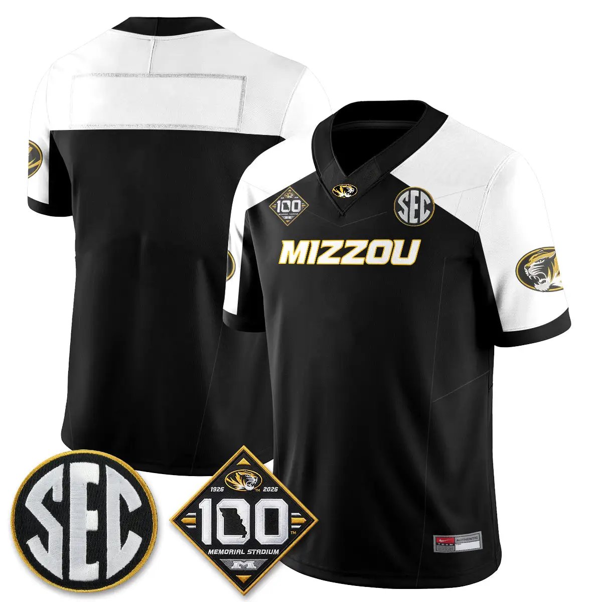 MIZZ 100th Anniversary of Memorial Stadium Edition - Stitched (2) by Missouri Tigers