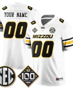 Missouri Tigers 100th Anniversary of Memorial Stadium Vapor Custom Jersey - Stitched