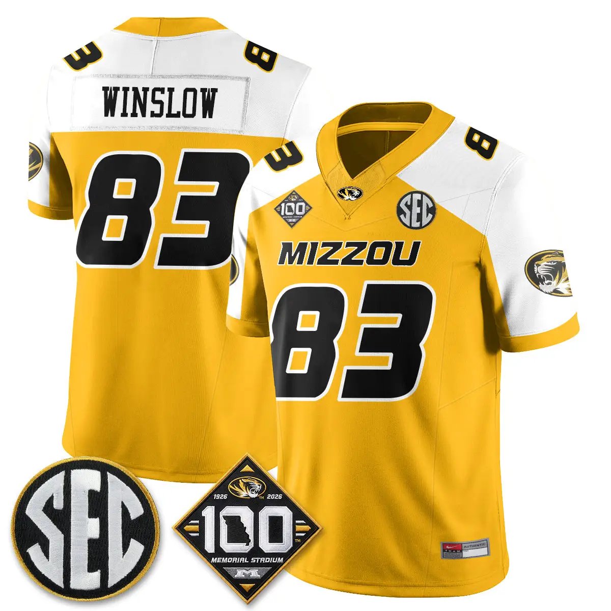 MIZZ 100th Anniversary of Memorial Stadium Edition - Stitched (2) by Missouri Tigers