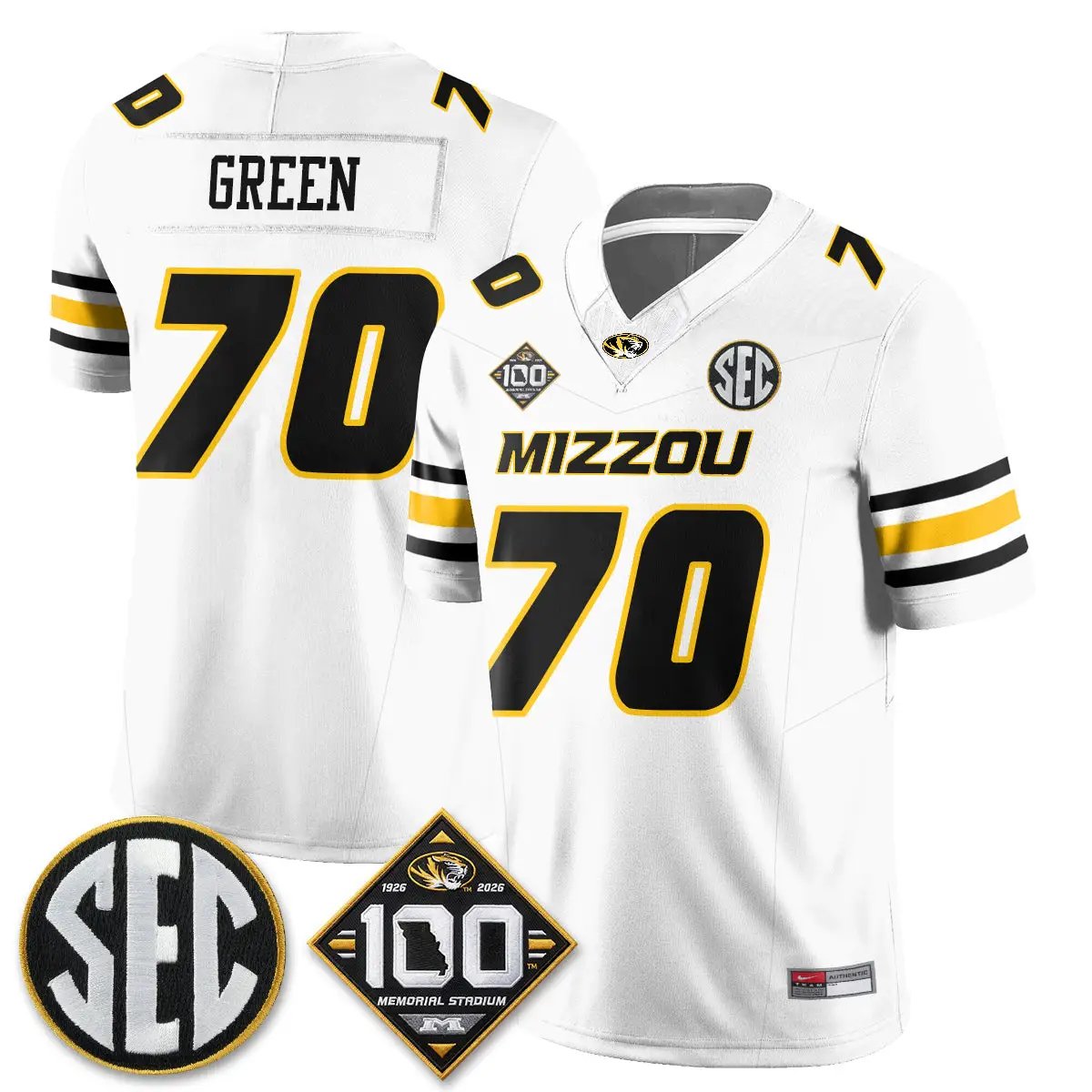 MIZZ 100th Anniversary of Memorial Stadium Edition - Stitched (2) by Missouri Tigers