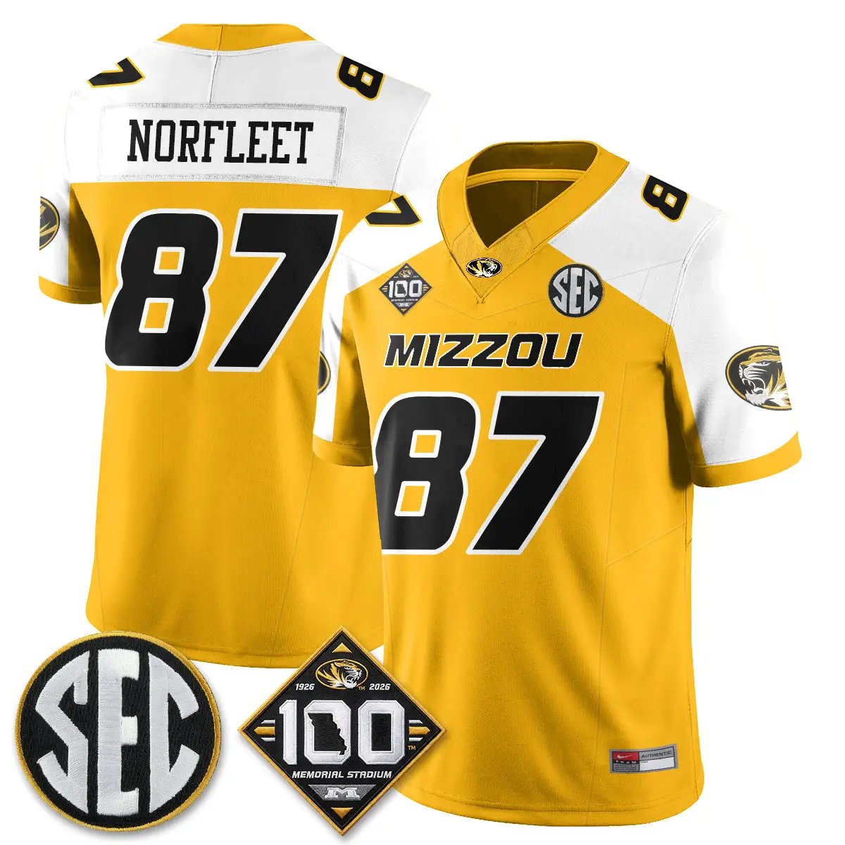 MIZZ 100th Anniversary of Memorial Stadium Edition - Stitched (2) by Missouri Tigers
