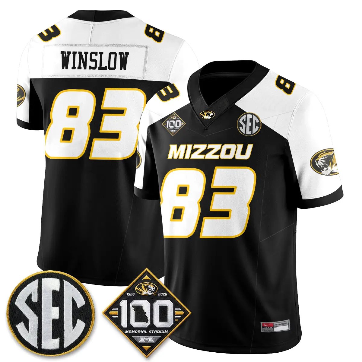 MIZZ 100th Anniversary of Memorial Stadium Edition - Stitched (2) by Missouri Tigers