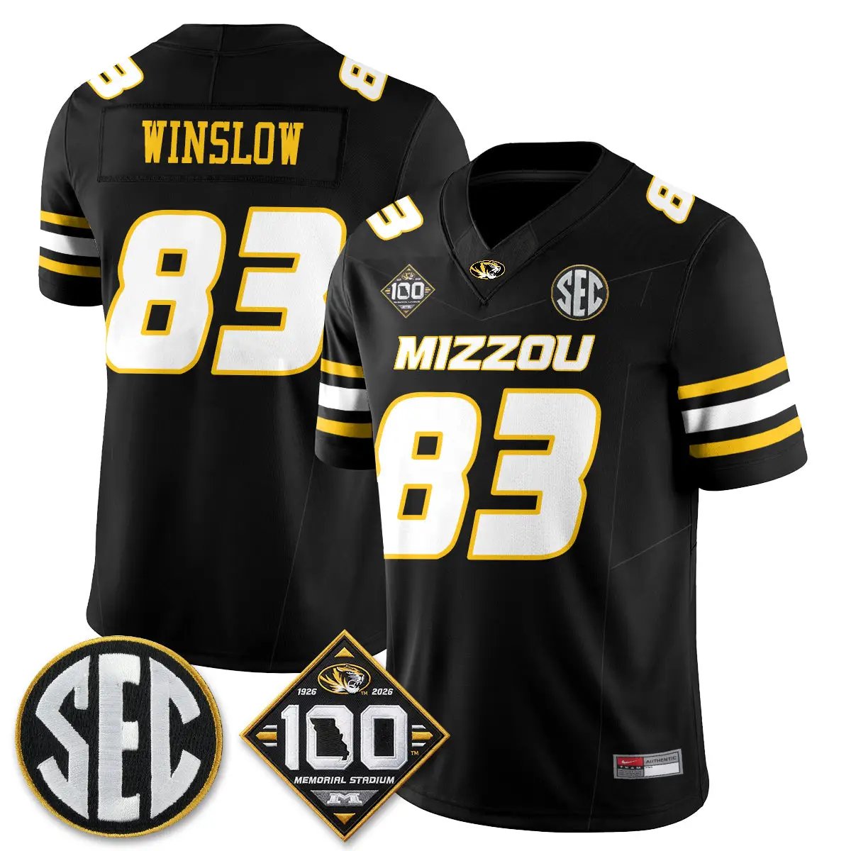 MIZZ 100th Anniversary of Memorial Stadium Edition - Stitched (2) by Missouri Tigers