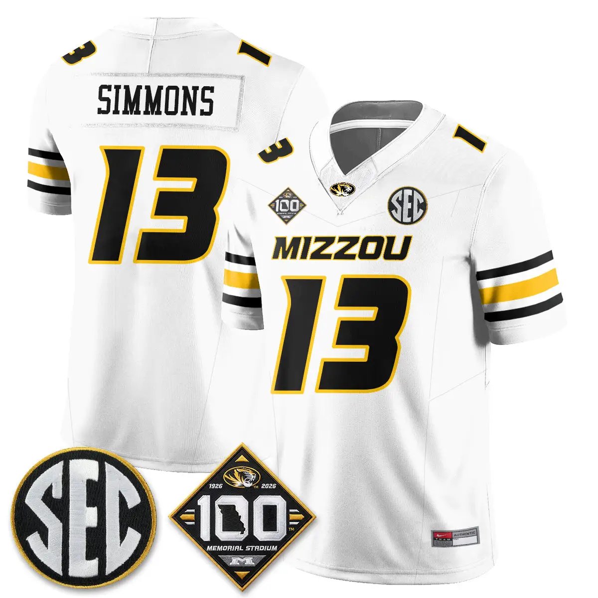 MIZZ 100th Anniversary of Memorial Stadium Edition - Stitched (2) by Missouri Tigers