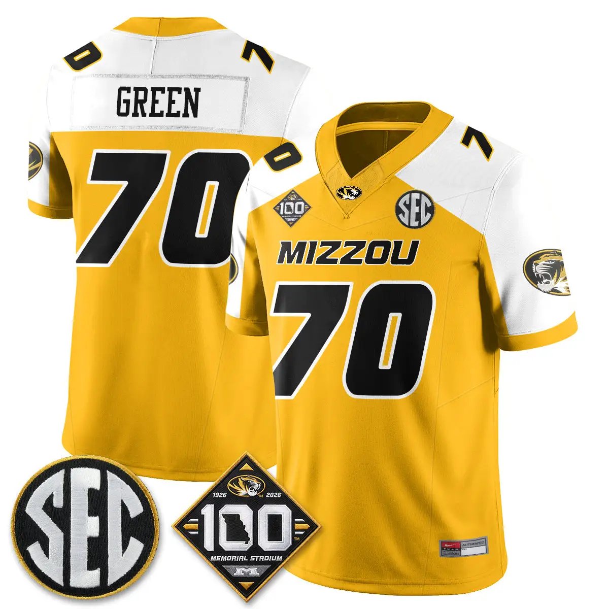 MIZZ 100th Anniversary of Memorial Stadium Edition - Stitched (2) by Missouri Tigers