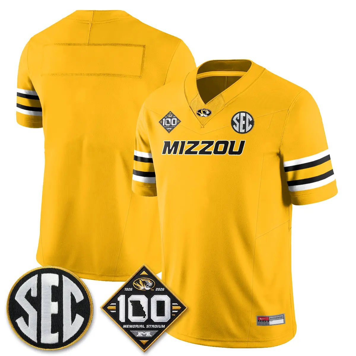 MIZZ 100th Anniversary of Memorial Stadium Edition - Stitched (2) by Missouri Tigers