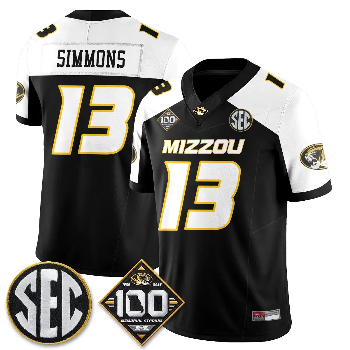 MIZZ 100th Anniversary of Memorial Stadium Edition - Stitched (2) by Missouri Tigers