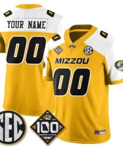 Missouri Tigers 100th Anniversary of Memorial Stadium Vapor Custom Jersey - Stitched