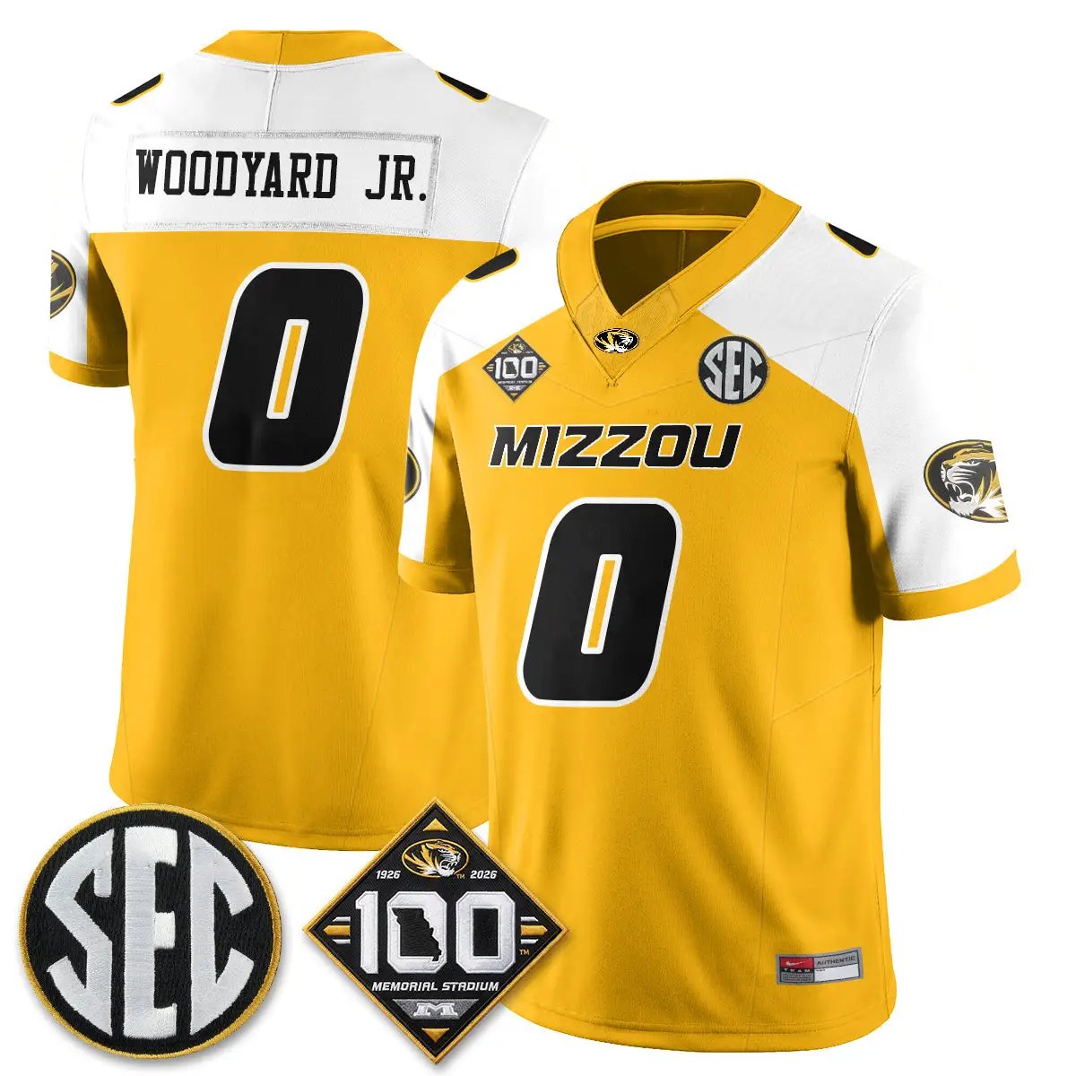 MIZZ 100th Anniversary of Memorial Stadium Edition - Stitched (2) by Missouri Tigers