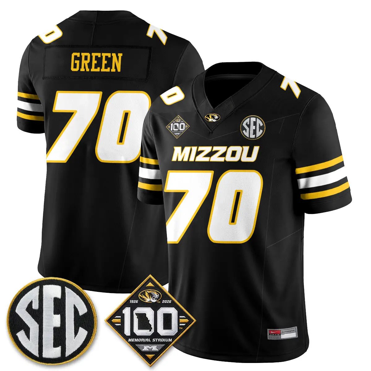 MIZZ 100th Anniversary of Memorial Stadium Edition - Stitched (2) by Missouri Tigers