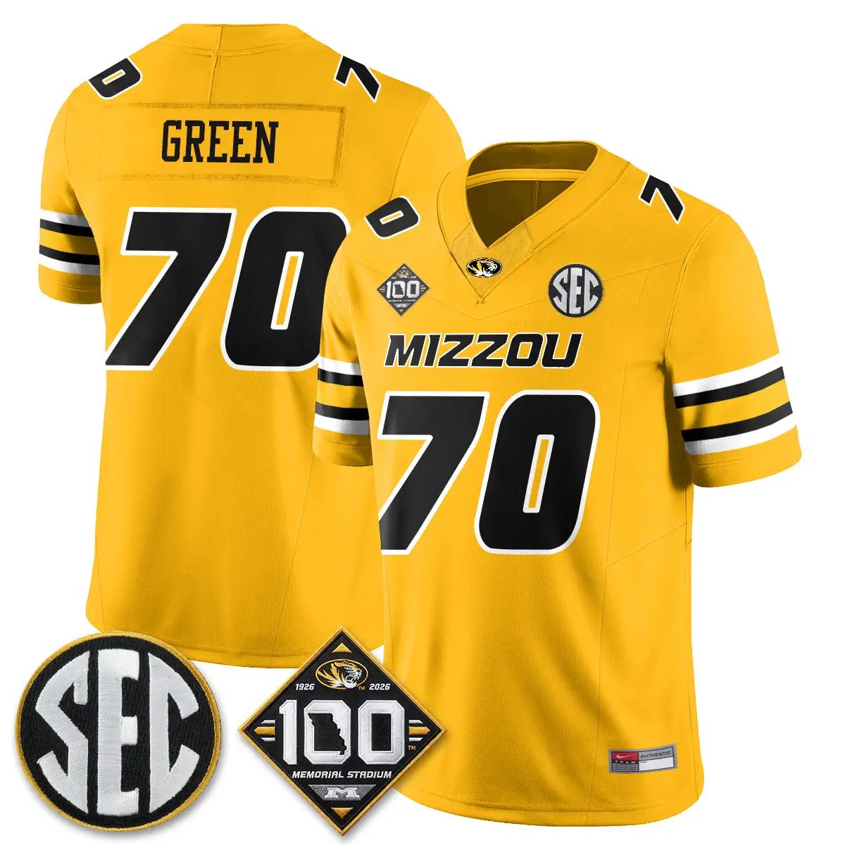 MIZZ 100th Anniversary of Memorial Stadium Edition - Stitched (2) by Missouri Tigers