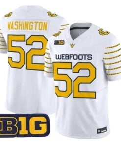 A Mauri Washington Jersey #52 Oregon Ducks 1916 Throwback Stitched by My Store NCAA Football Jerseys