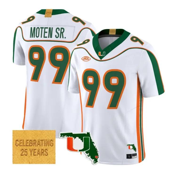 Ahmad Moten Jersey #99 Miami Hurricanes 2001 Throwback 2026 All Stitched by My Store NCAA Football Jerseys