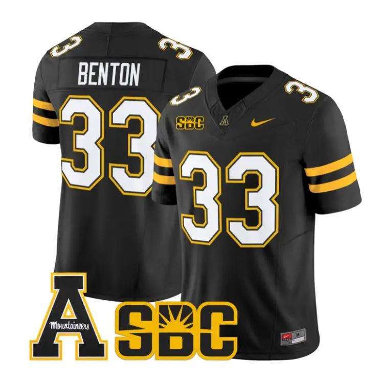 Aiden Benton Jersey #33 App State Mountaineers 2026 Vapor Stitched by My Store NCAA Football Jerseys