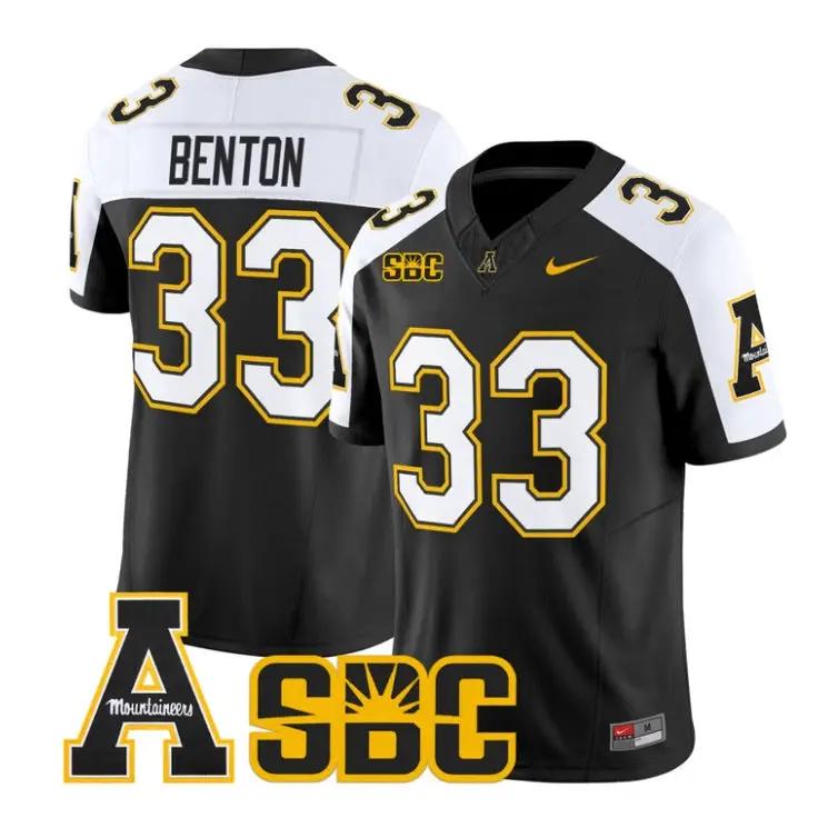 Aiden Benton Jersey #33 App State Mountaineers 2026 Vapor Stitched by My Store NCAA Football Jerseys