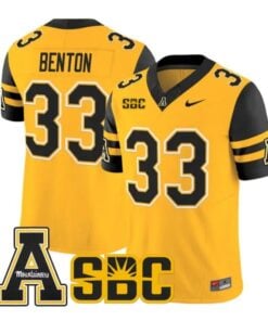 Aiden Benton Jersey #33 App State Mountaineers 2026 Vapor Stitched by My Store NCAA Football Jerseys
