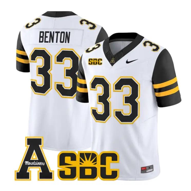 Aiden Benton Jersey #33 App State Mountaineers 2026 Vapor Stitched by My Store NCAA Football Jerseys