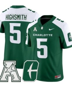 Alex Highsmith Jersey #5 Charlotte 49ers 2026 Vapor Limited Stitched by My Store NCAA Football Jerseys