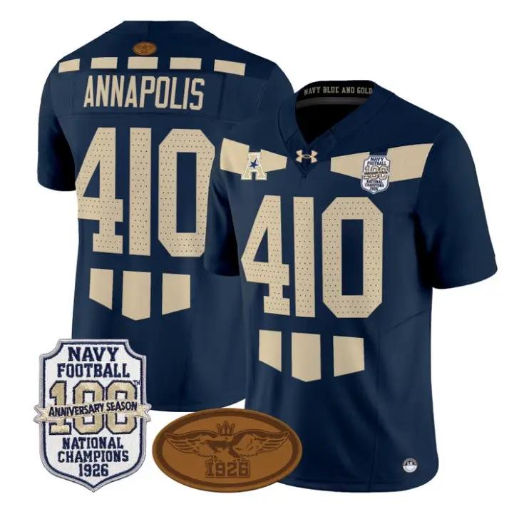Annapolis Jersey #410 Navy Midshipmen 1926 National Championship Vapor Stitched by My Store NCAA Football Jerseys