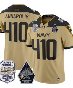 Annapolis Jersey #410 Navy Midshipmen 100th Anniversary Patch Stitched by My Store NCAA Football Jerseys