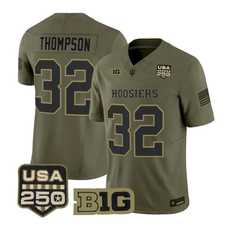 Anthony Thompson Jersey #32 Indiana Hoosiers 2026 Vapor Limited Stitched Olive by My Store NCAA Football Jerseys