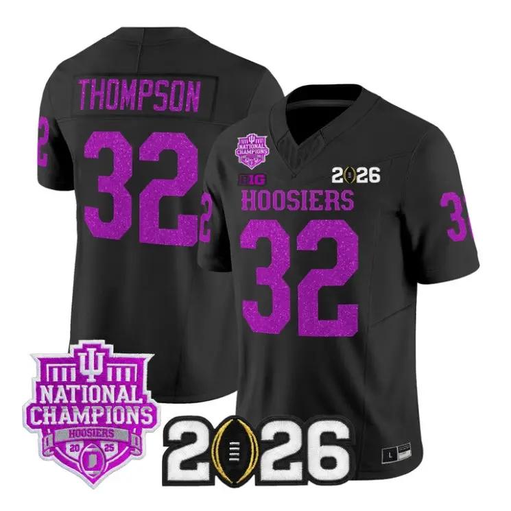 Anthony Thompson Jersey #32 Indiana Hoosiers 2026 Glitter Vapor Stitched by My Store NCAA Football Jerseys