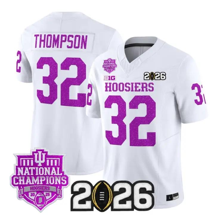 Anthony Thompson Jersey #32 Indiana Hoosiers 2026 Glitter Vapor Stitched by My Store NCAA Football Jerseys