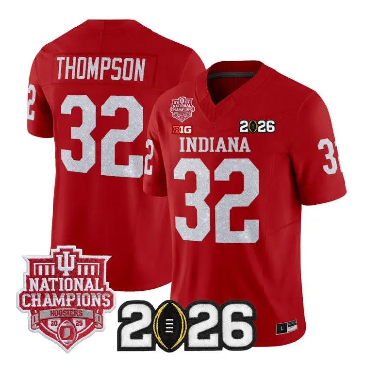 Anthony Thompson Jersey #32 Indiana Hoosiers 2026 Glitter Vapor Stitched by My Store NCAA Football Jerseys